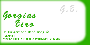 gorgias biro business card